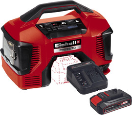 EINHELL קומפרסור היברידי נטען 18v + סוללה ומטען 2.5Ah