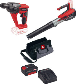 EINHELL סט 2 כלים נטען מושלם :מפוח נושף טורבו 18V + פטישון 18V