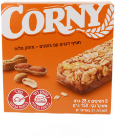 קורני קורני חטיף דגנים עם בוטנים מתוק-מלוח
