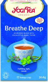 YOGI TEA BREATHE DEEP - נשימה רעננה ועמוקה – חליטת אקליפטוס ובזיליקום