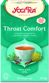YOGI TEA THROAT COMFORT - חליטה מלטפת ומנחמת – ליקוריץ שומר וטימין