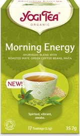 YOGI TEA MORNING ENERGY - התעוררות טבעית – חליטת קפה ומאקה