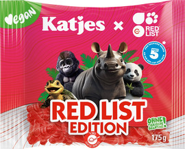 katjes Katjes red lists סוכריות גומי טבעוניות בטעמי פירות קטג׳ס