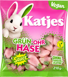 katjes Katjes Grun-OHR Hase sour קטג'ס ארנבים טבעוני חמוצים