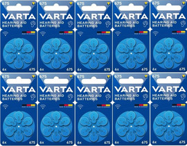 VARTA מארז 60 סוללות למכשיר שמיעה מידה 675 VARTA V675
