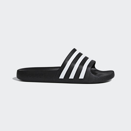 Adidas אדידס כפכפים לגברים פסים שחור לבן (Adilette Aqua)
