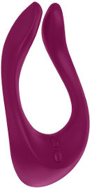 SATISFYER ויברטור זוגי פרטנר מולטיפאן 2 בורדו
