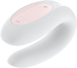 SATISFYER ויברטור זוגי דאבל ג'וי לבן