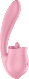 SATISFYER ויברטור משלב ליקוק עם  זרוע רוטטת Tongue Genius