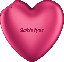 SATISFYER ויברטור רוטט ויונק על סוללות  Cutie Heart