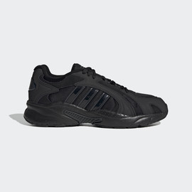 Adidas אדידס נעלי גברים ספורט עם שרוכים בשילוב רשת  פסים מבריק בצבע שחור  (Crazychaos Shadow 2.0)