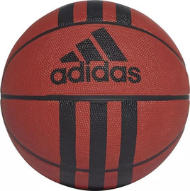Adidas כדורסל גומי מידה 5 לאימונים ומשחקים - כתום / פסים שחורים / לוגו שחור