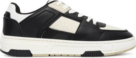HUGO נעלי הוגו Monogram-Detail Trainers In Faux Leather גברים - הוגו - Black