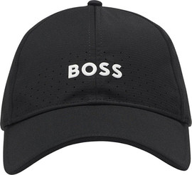 HUGO BOSS כובע הוגו בוס Perforated Cap With Gloss Logo גברים - הוגו בוס - Black