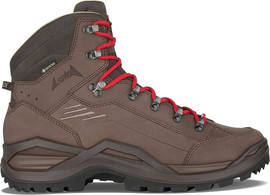 LOWA נעליים לגברים Renegade 100 GTX Mid B espresso/rot