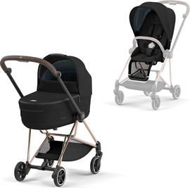 Cybex CYBEX MIOS 3IN1 BABY CARRIAGE BLACK ROSE GOLD  עגלת סייבקס