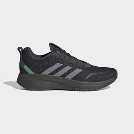 Adidas אדידס נעלי גברים ספורט רשת עם שרוכים פסים מחזירי אור בצבע שחור (Lite Racer Rebold)