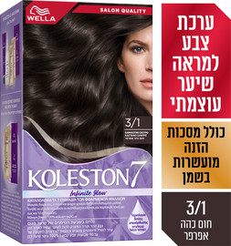 קולסטון קיט Infinite glow קרם לצביעה לשיער 3/1 חום כהה אפרפר