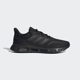 Adidas אדידס נעלי גברים ספורט רשת פסים אפור סוליית קוביות בצבע שחור (Showtheway 2.0)