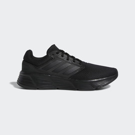Adidas אדידס נעלי גברים ספורט רשת עם שרוכים סולית פסים בצבע שחור (Galaxy 6 M)