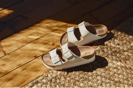 Birkenstock Birkenstock Arizona PAP Flex Platform Eggshell 1029127 סנדלים