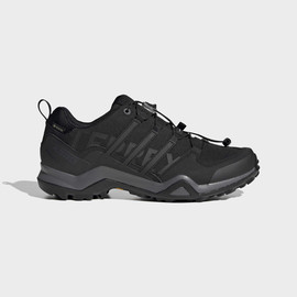 Adidas אדידס נעלי גברים ספורט שילוב רשת עם שרוכים סוליית טרקטור אפור בצבע שחור (Terrex Swift R2 Gtx)