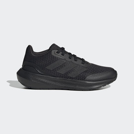 Adidas אדידס נעלי נוער ספורט רשת עם שרוכים סוליית פסים בצבע שחור (RUNFALCON 3.0 K)
