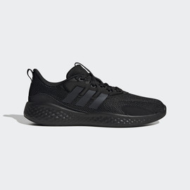 Adidas אדידס נעלי גברים ספורט עם שרוכים רשת סוליית מעוינים בצבע שחור (Fluidflow 3.0)