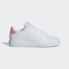 Adidas אדידס נעלי בנות סניקרס שרוך אחורי ורוד פסים מחורר גפה לבן