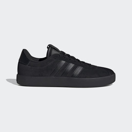 Adidas אדידס נעלי גברים סניקרס עם שרוכים זמש פסים בצבע שחור (Vl Court 3.0)