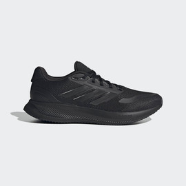 Adidas אדידס נעלי גברים ספורט רשת עם שרוכים סוליית פסים בצבע שחור  (Runfalcon 5)