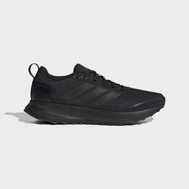 Adidas אדידס נעלי גברים ספורט עם שרוכים סוליית פסים בצבע שחור (Runfalcon 5 Tr)