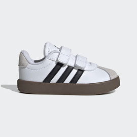 Adidas אדידס נעלי צעד ראשון סקוטש כפול לבן סוליה חום VL COURT 3.0 CF I