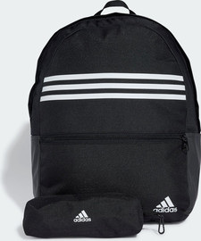 Adidas תיק גב Adidas דגם קלאסיק - שחור פסים עם קלמר