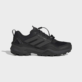 Adidas אדידס נעלי גברים ספורט שילוב רשת עם שרוכים פסים אפור סוליית טרקטור בצבע שחור (Terrex Skychaser)