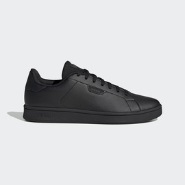 Adidas אדידס נעלי גברים סניקרס עם שרוכים חלק בצבע שחור (Urban Court)