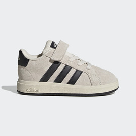 Adidas אדידס נעלי צעד ראשון סקוטש משולב עם שרוכים פסים שחורים גפה זמש אופויט (GRAND COURT 00s EL I)