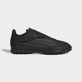 Adidas אדידס נעלי נוער קטרגל עם סקוטש פסים ארוכים סוליית קוצים בצבע שחור (F50 CLUB VEL TF J)