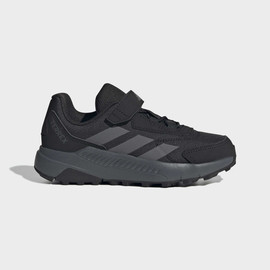 Adidas אדידס נעלי ילדים ספורט סקוטש משולב עם שרוכים סוליה ופסים עפורים גפה בצבע שחור (Terrex Anylander)
