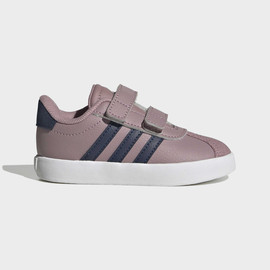 Adidas אדידס נעלי צעד ראשון סקוטש פסים שחורים (VL COURT 3.0)