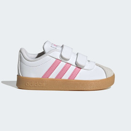 Adidas אדידס נעלי צעד ראשון סקוטש לבן ורוד (Court Base)