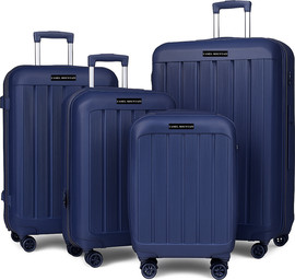 Camel Mountain Camel Mountain® Infinity Set Of Four 20 Inch 24 Inch 28 Inch and 32 Inch סט מזוודות - כחול כהה
