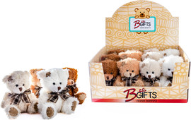 Bgifts דובי עם פפיון וטלאי 16 ס''מ