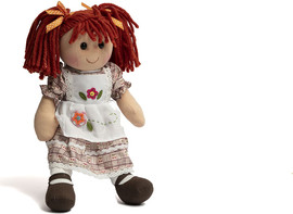 פלפוט בובת אנושקה חצאית פרחים שיער חום