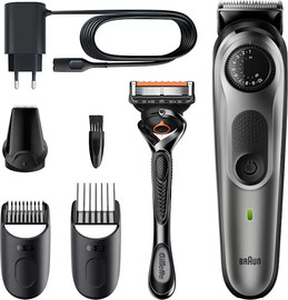 BRAUN מכונת גילוח נטענת יבש/רטוב Braun בראון Beard Trimmer Series 5 BT5360