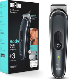 BRAUN מכונת גילוח לגוף נטענת יבש/רטוב Braun בראון BodyGroomer Series 5 BG5340
