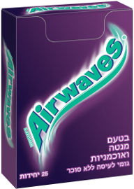 איירוויבס גומי לעיסה ללא סוכר בטעם מנטה ואוכמניות