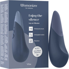 Womanizer ויברטור רוטט ומעסה לגירוי רגיש VIBE Dark Blue מהדורה 2025
