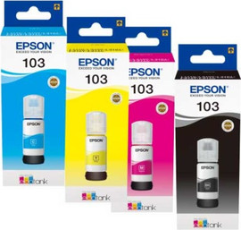 Epson סט 4 בקבוקי דיו מקוריים EPSON 103