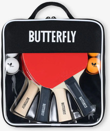 BUTTERFLY מארז 4 מחבטים ו-6 וכדורים טנ״ש בטרפליי  Butterfly Racket Set Easy
